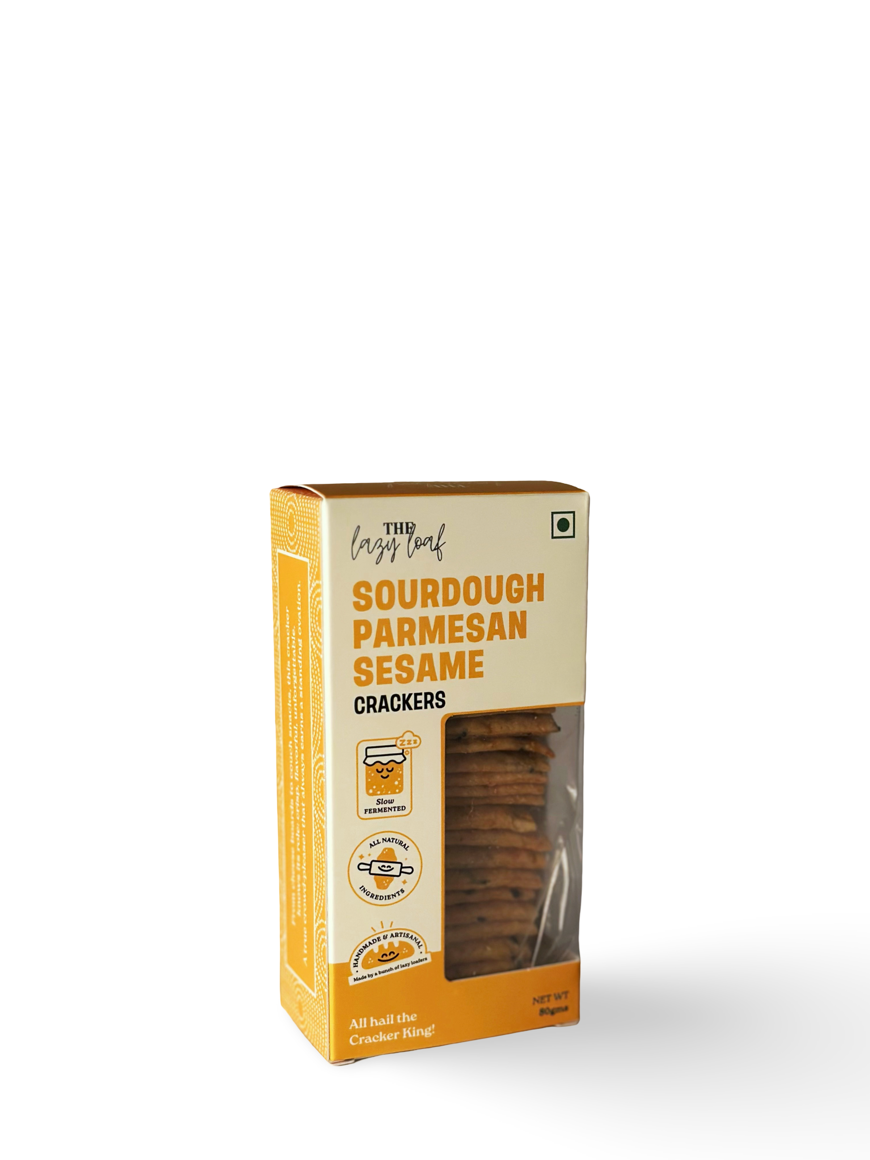 Sourdough Parmesan Sesame Crackers
