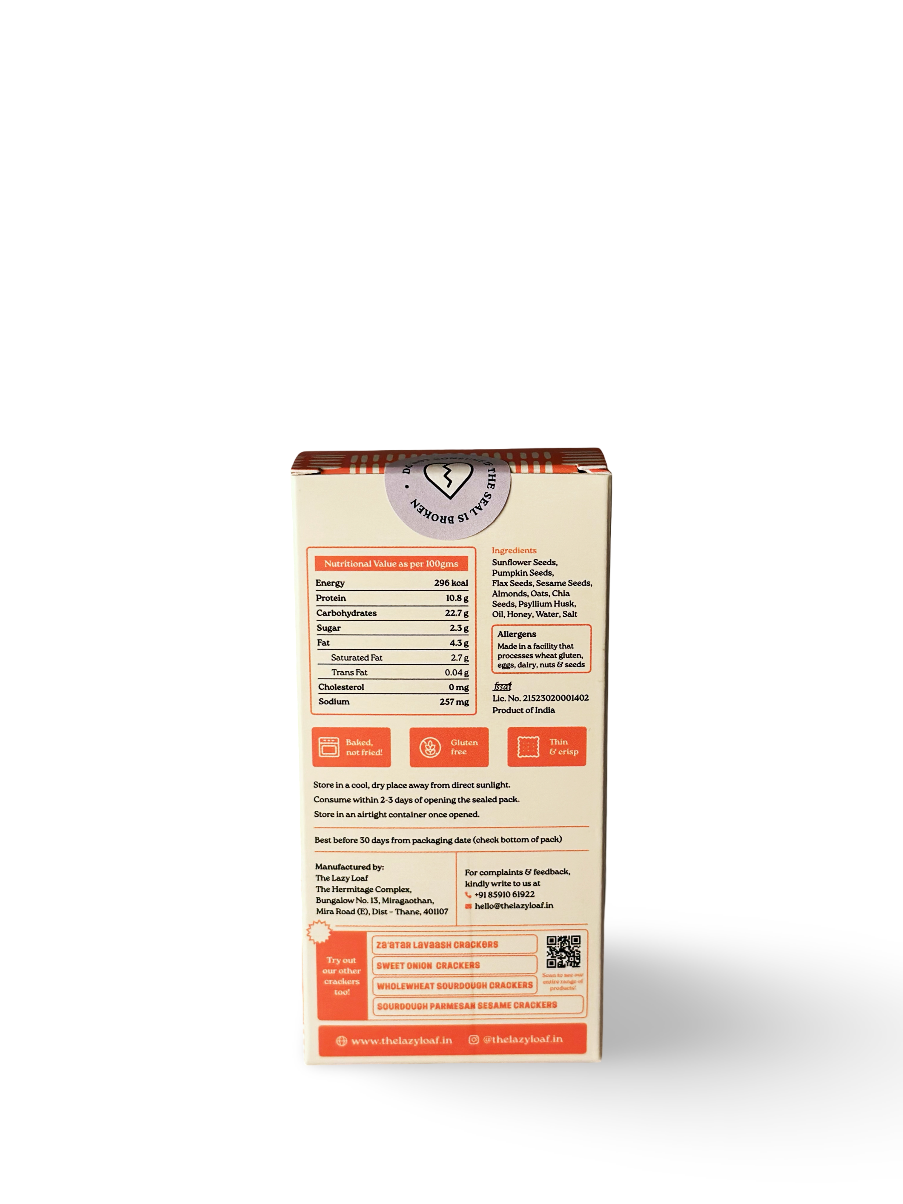 Gluten Free Nut & Seed Crackers