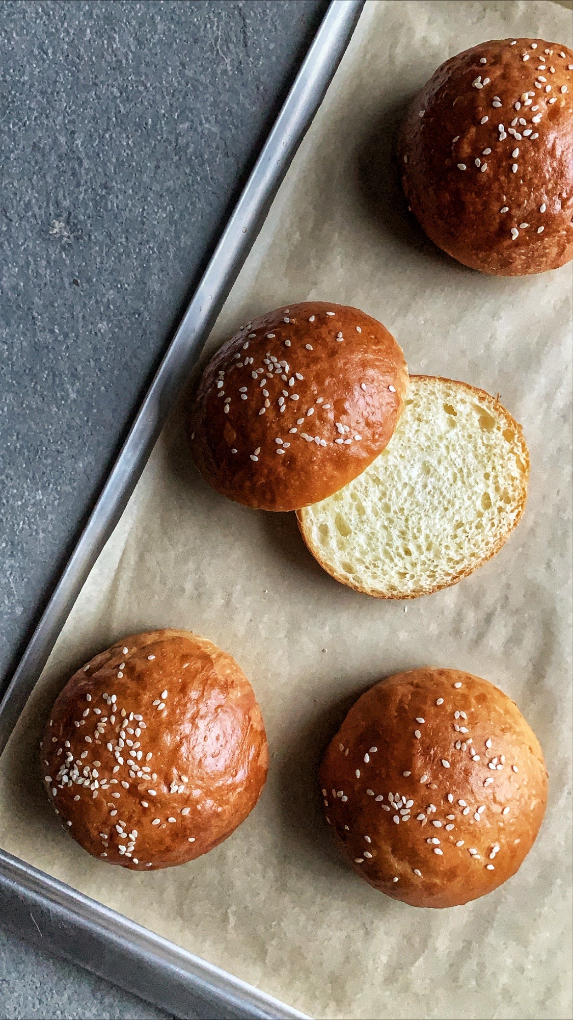 Sourdough Brioche Buns